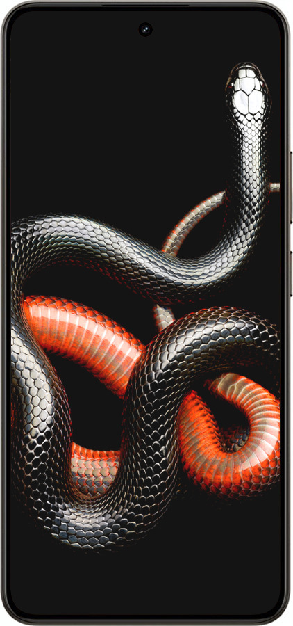 Силиконовый чехол Красно-черная змея на черном фоне для Realme 14 5G / 14T 5G - 4063u-4024 изображение 