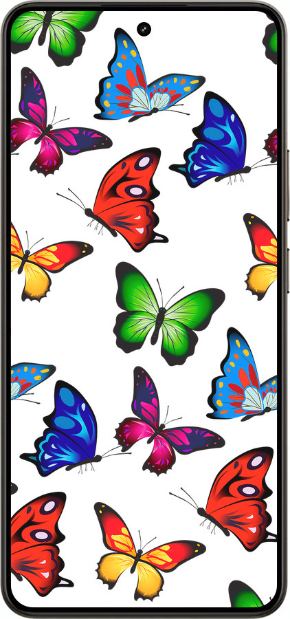 Силиконовый чехол Красочные мотыльки для Realme 14 5G / 14T 5G - 4761u-4024 изображение 