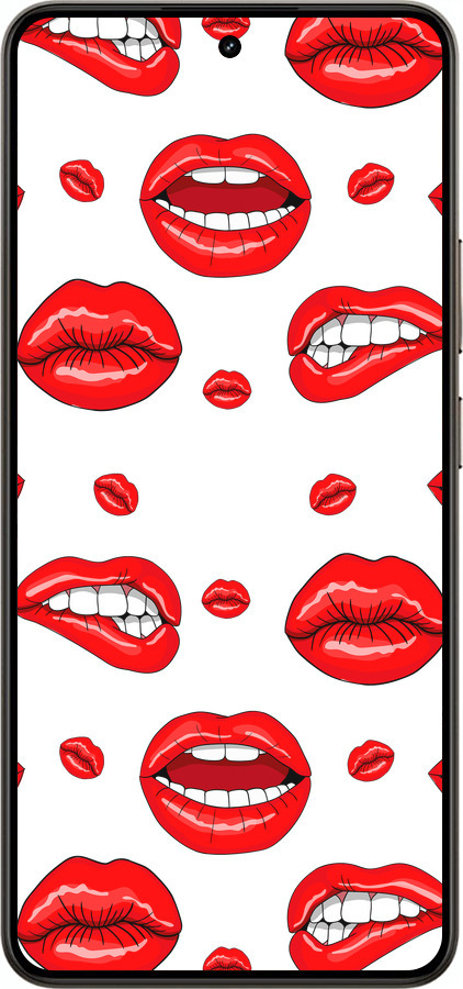 Силиконовый чехол Губы v3 для Realme 14 5G / 14T 5G - 5477u-4024 изображение 
