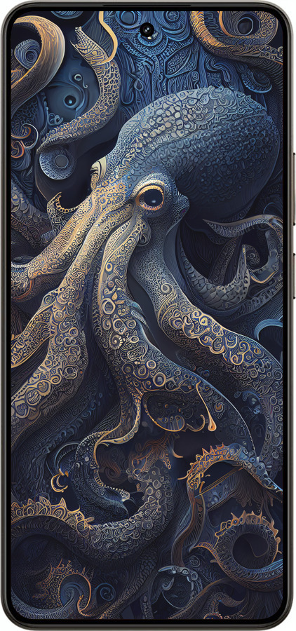 Силиконовый чехол Осьминог для Realme 14 5G / 14T 5G - 5551u-4024 изображение 