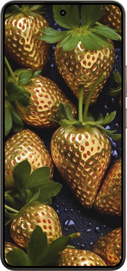 Силиконовый чехол Золотая клубника для Realme 14 5G / 14T 5G - 5637u-4024 изображение 