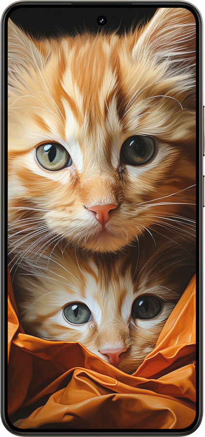 Силиконовый чехол Котики 2 для Realme 14 5G / 14T 5G - 5664u-4024 изображение 