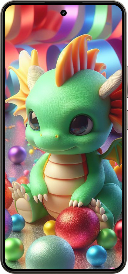 Силіконовий чехол Веселий дракончик для Realme 14 5G / 14T 5G - 5812u-4024 изображение 