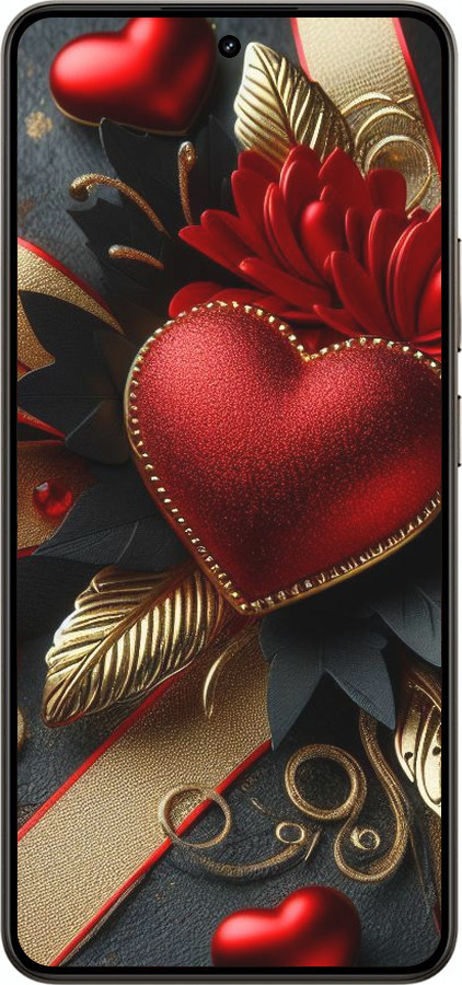 Силиконовый чехол Сердечки v2 для Realme 14 5G / 14T 5G - 5832u-4024 изображение 