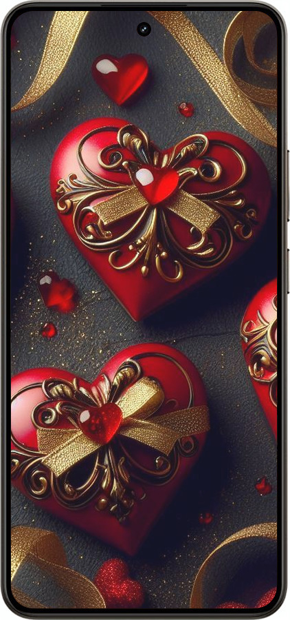 Силіконовий чехол Сердечки v4 для Realme 14 5G / 14T 5G - 5834u-4024 изображение 