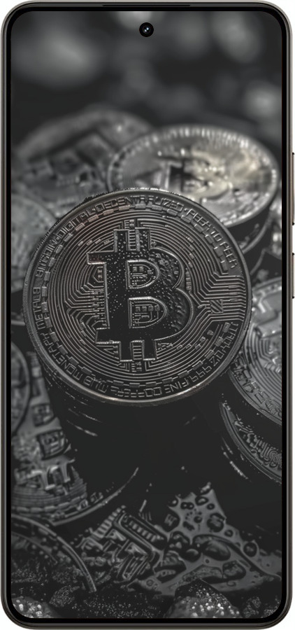 Силиконовый чехол Black Bitcoin для Realme 14 5G / 14T 5G - 6090u-4024 изображение 
