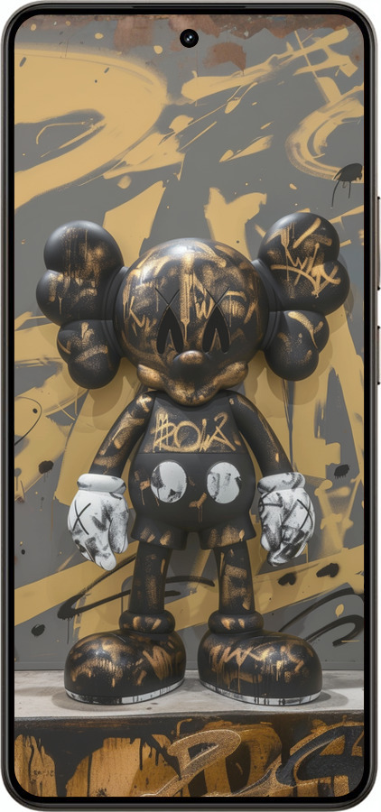 Силиконовый чехол Bronze kaws для Realme 14 5G / 14T 5G - 6097u-4024 изображение 