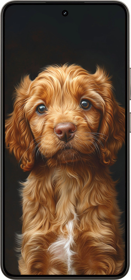 Силиконовый чехол Cocker spaniel на черном фоне для Realme 14 5G / 14T 5G - 6137u-4024 изображение 