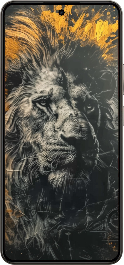 Силиконовый чехол Лев в золотых красках для Realme 14 5G / 14T 5G - 6155u-4024 изображение 