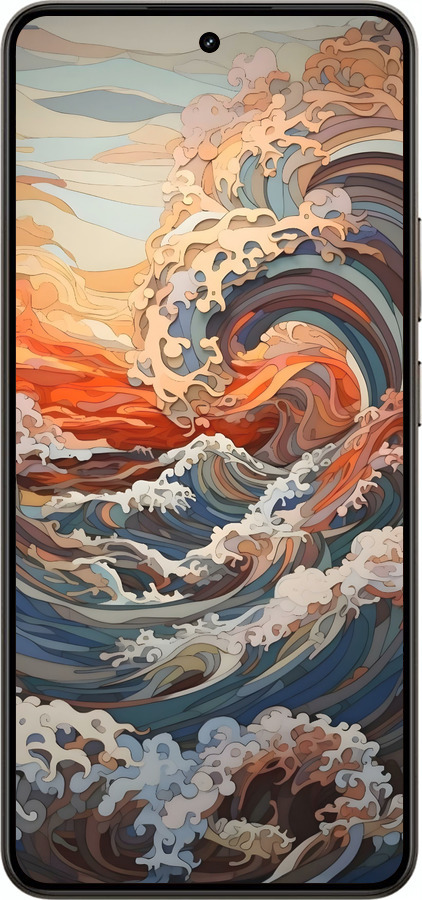Силиконовый чехол Арт волны для Realme 14 5G / 14T 5G - 6324u-4024 изображение 