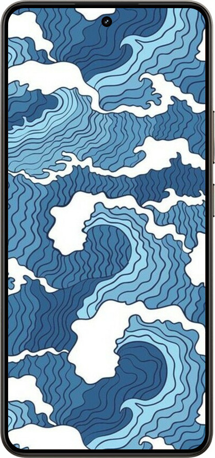Силиконовый чехол Абстрактный рисунок морских волн для Realme 14 5G / 14T 5G - 6538u-4024 изображение 