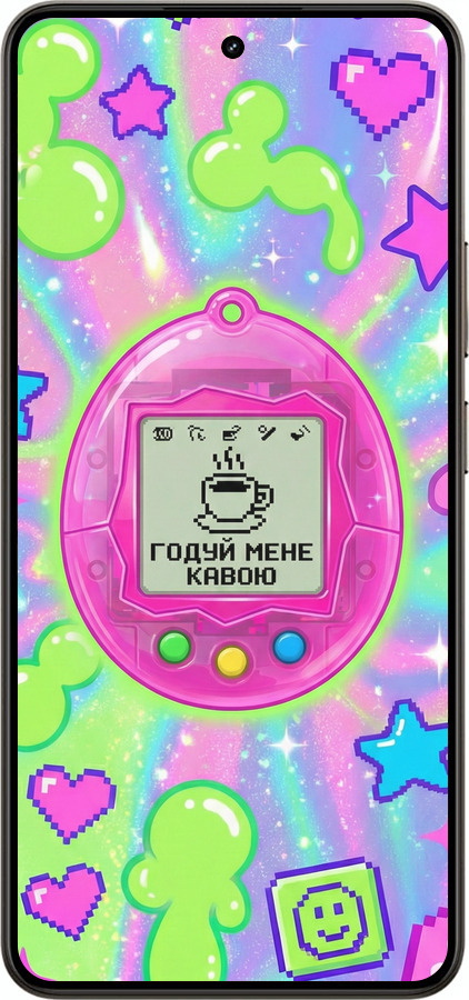 Силиконовый чехол Y2K Aesthetic Retro Pet: Годуй мене кавою для Realme 14 5G / 14T 5G - 6784u-4024 изображение 