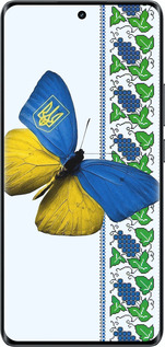 Силіконовий чехол Жовто-блакитний метелик  для Realme 14 PRO + - 1054u-3968 изображение 