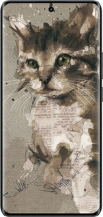 Силиконовый чехол Котёнок из пятен и линий для Realme 14 PRO + - 119u-3968 изображение 