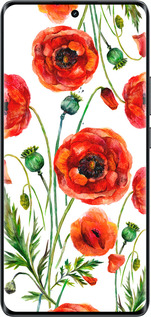 Силиконовый чехол Нарисованные маки для Realme 14 PRO + - 4278u-3968 изображение 