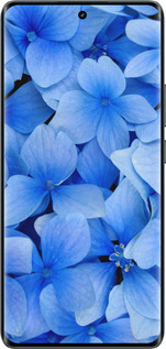 Силиконовый чехол Синие цветы для Realme 14 PRO + - 526u-3968 изображение 