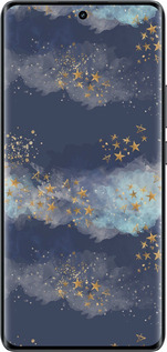 Силиконовый чехол Ночь золотые звезды для Realme 14 PRO + - 5421u-3968 изображение 