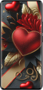 Силиконовый чехол Сердечки v2 для Realme 14 PRO + - 5832u-3968 изображение 