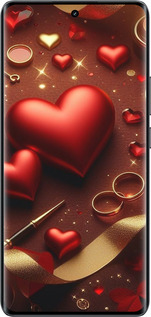 Силиконовый чехол Сердечки v3 для Realme 14 PRO + - 5833u-3968 изображение 