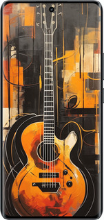 Силіконовий чехол Чохол для телефону Помаранчева гітара для Realme 14 PRO + - 5934u-3968 изображение 