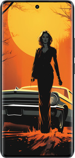 Силиконовый чехол Чехол для телефона Девушка возле автомобиля для Realme 14 PRO + - 5946u-3968 изображение 