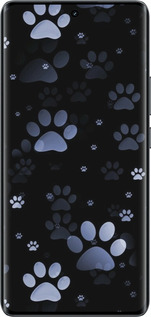 Силиконовый чехол С синими отпечатками лап для Realme 14 PRO + - 6441u-3968 изображение 