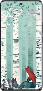 Силиконовый чехол Лис в зелёном лесу для Realme 14 PRO + - 6547u-3968 изображение 