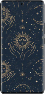 Силіконовий чехол Celestial Harmony: Sun & Moon Gold Mystic Pattern для Realme 14 PRO + - 6778u-3968 изображение 
