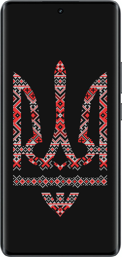 Силіконовий чехол Герб - вишиванка на чорному фоні для Realme 14 PRO + - 1196u-3968 изображение 
