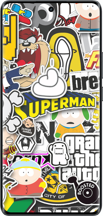 Силиконовый чехол Popular logos для Realme 14 PRO + - 4023u-3968 изображение 