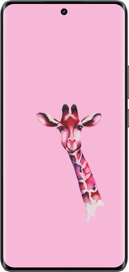 Силиконовый чехол Розовая жирафа для Realme 14 PRO + - 4441u-3968 изображение 