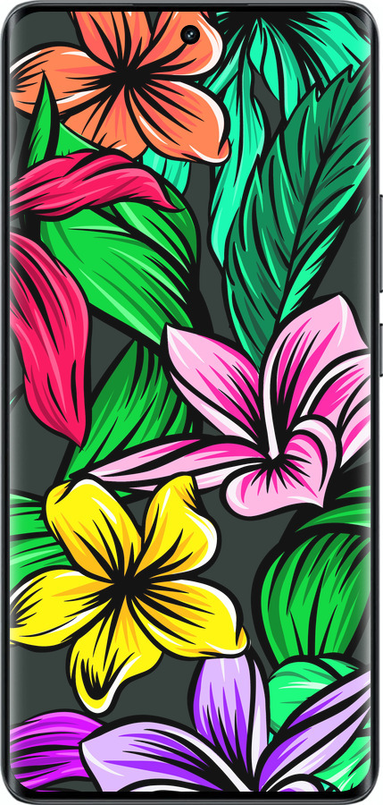 Силіконовий чехол Тропічні квіти 1 для Realme 14 PRO + - 4753u-3968 изображение 