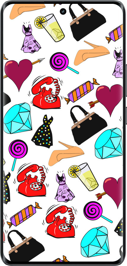 Силіконовий чехол stickers для Realme 14 PRO + - 4757u-3968 изображение 