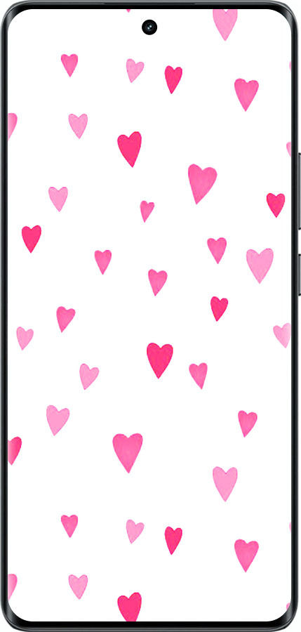 Силиконовый чехол Сердечки 2 для Realme 14 PRO + - 4763u-3968 изображение 