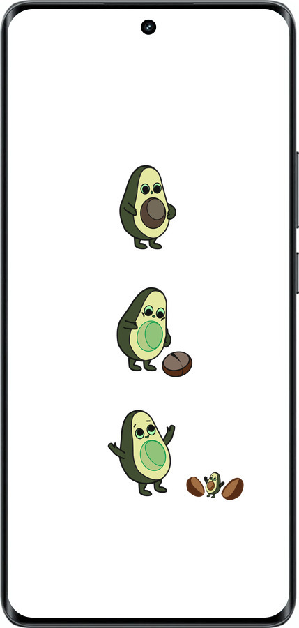 Силиконовый чехол Авокадо 1 для Realme 14 PRO + - 4857u-3968 изображение 