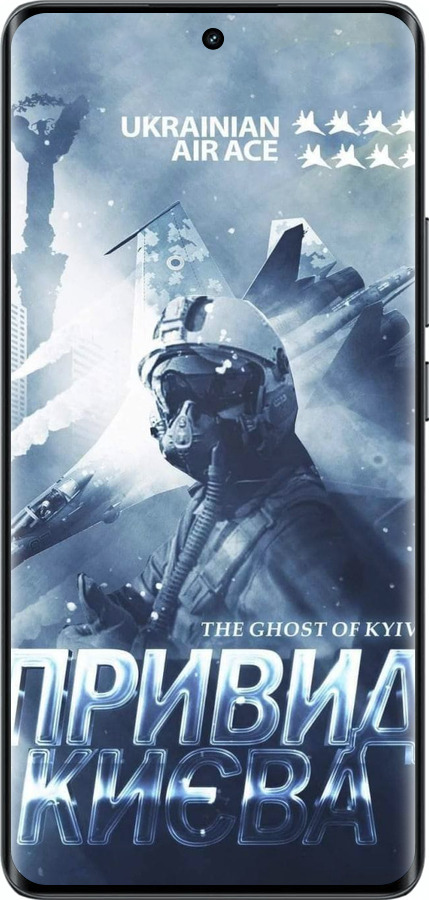 Силиконовый чехол Призрак Киева v2 для Realme 14 PRO + - 5229u-3968 изображение 