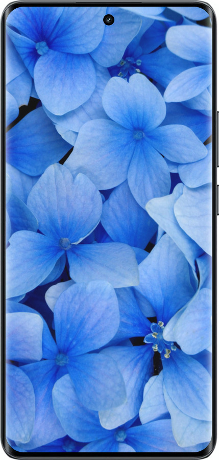 Силиконовый чехол Синие цветы для Realme 14 PRO + - 526u-3968 изображение 