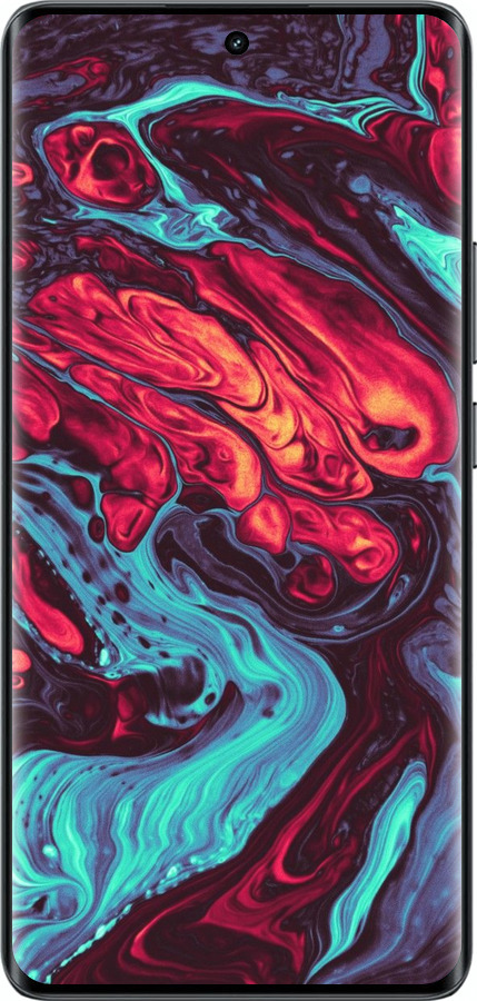 Силиконовый чехол Синяя красная абстакция для Realme 14 PRO + - 5339u-3968 изображение 