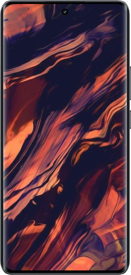 Силіконовий чехол Чорно-помаранчева абстракція для Realme 14 PRO + - 5340u-3968 изображение 