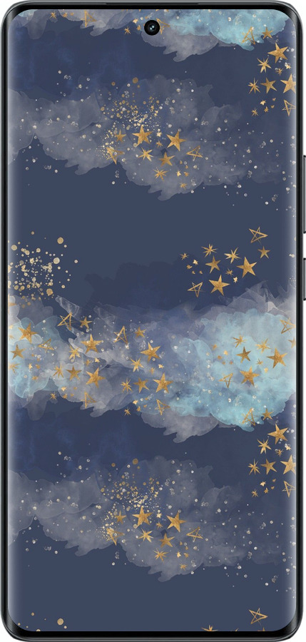 Силиконовый чехол Ночь золотые звезды для Realme 14 PRO + - 5421u-3968 изображение 