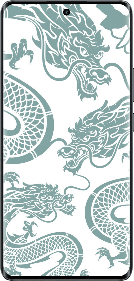 Силиконовый чехол Дракон для Realme 14 PRO + - 5476u-3968 изображение 