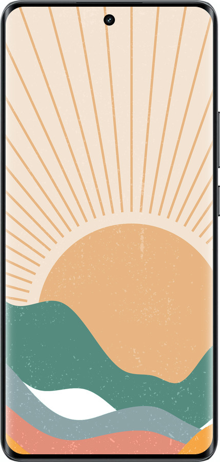 Силиконовый чехол Горы и солнце v2 для Realme 14 PRO + - 5488u-3968 изображение 