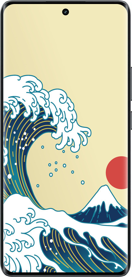 Силиконовый чехол Японские волны для Realme 14 PRO + - 5533u-3968 изображение 