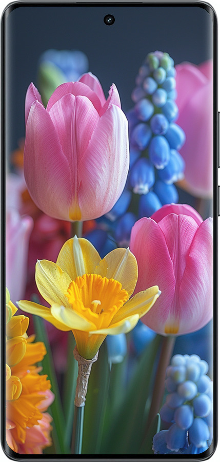 Силиконовый чехол Весенние цветы для Realme 14 PRO + - 6058u-3968 изображение 
