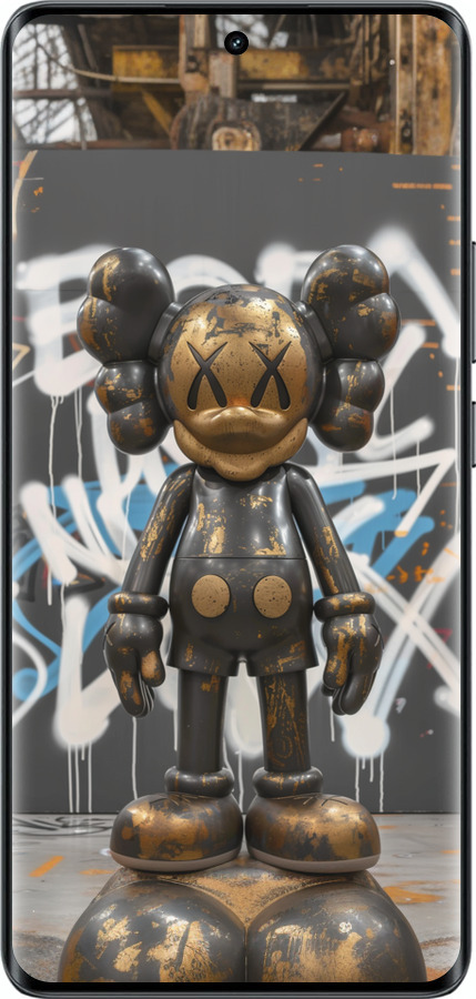 Силиконовый чехол Bronze kaws v3 для Realme 14 PRO + - 6099u-3968 изображение 