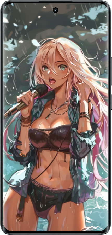 Силіконовий чехол Аніме-зірка під водоспадом для Realme 14 PRO + - 6121u-3968 изображение 