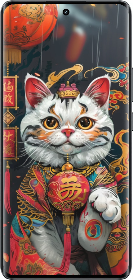 Силиконовый чехол China Cat v2 для Realme 14 PRO + - 6135u-3968 изображение 