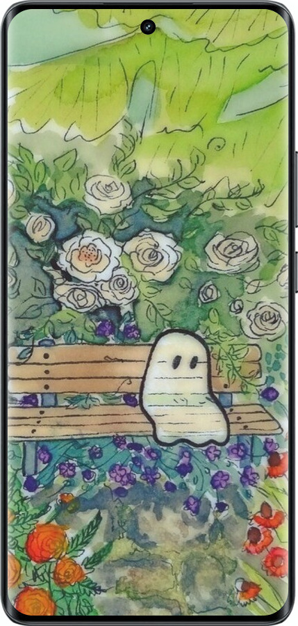 Силиконовый чехол Грустное привидение для Realme 14 PRO + - 6403u-3968 изображение 