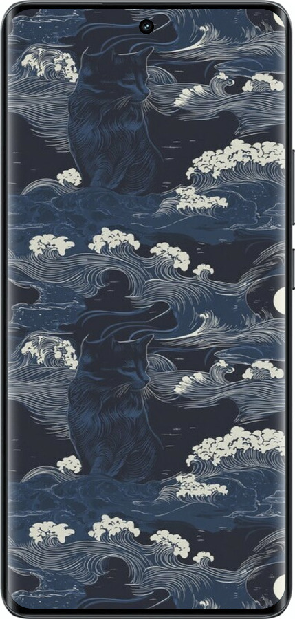 Силиконовый чехол Морская тематика в стиле арт-деко для Realme 14 PRO + - 6520u-3968 изображение 