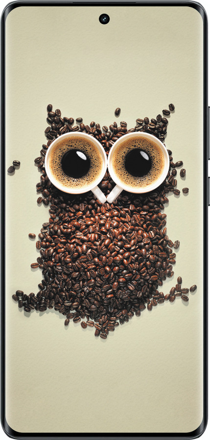 Силиконовый чехол Сова из кофе для Realme 14 PRO + - 777u-3968 изображение 